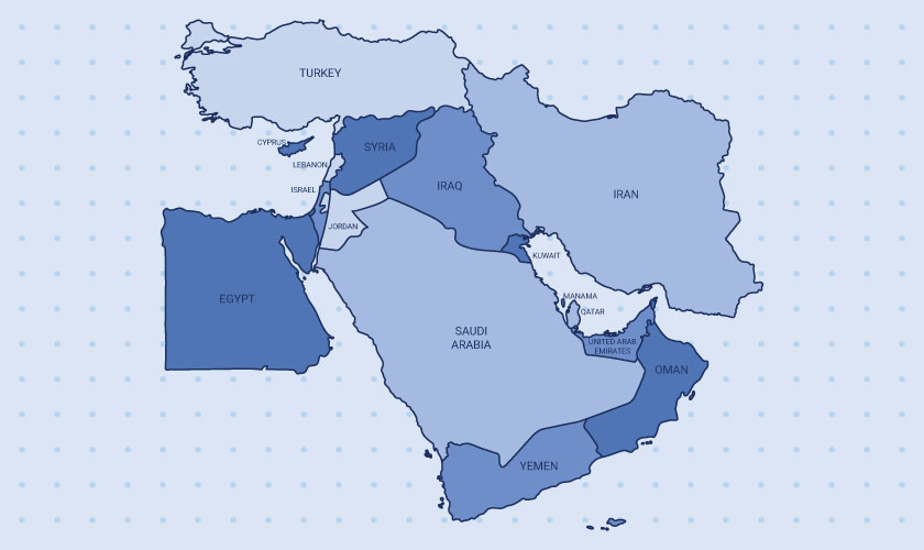 Spread to 7 locations in the Middle East